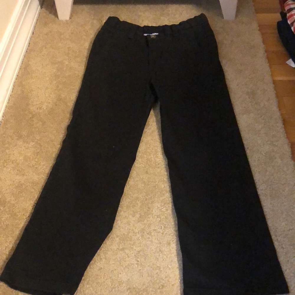2 pairs of boy pants. Chaps khaki black size 7. Hanna Andersson sweatpants 120 - Picture 2 of 10